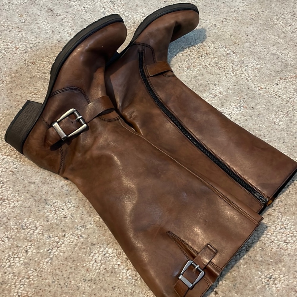 Brown knee high boot